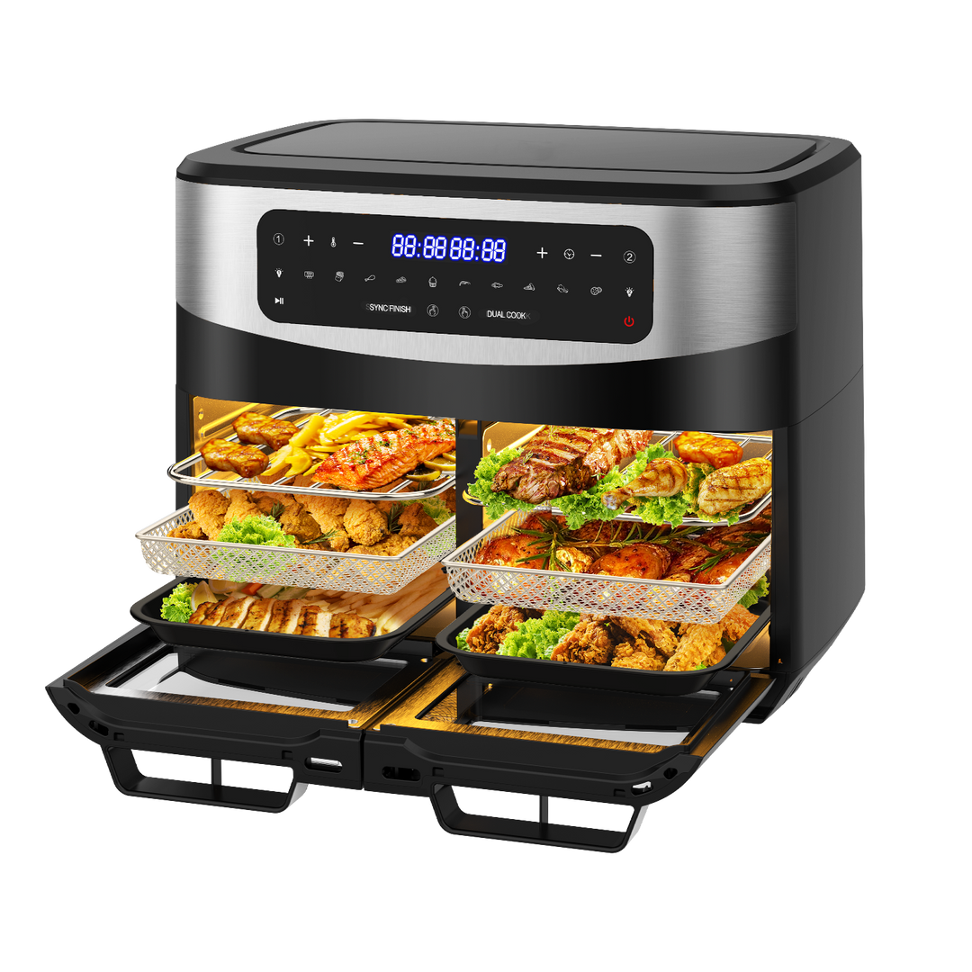 Freidora Sin Aceite Doble KDF5511D 12L, Freidora de Aire 2600 W