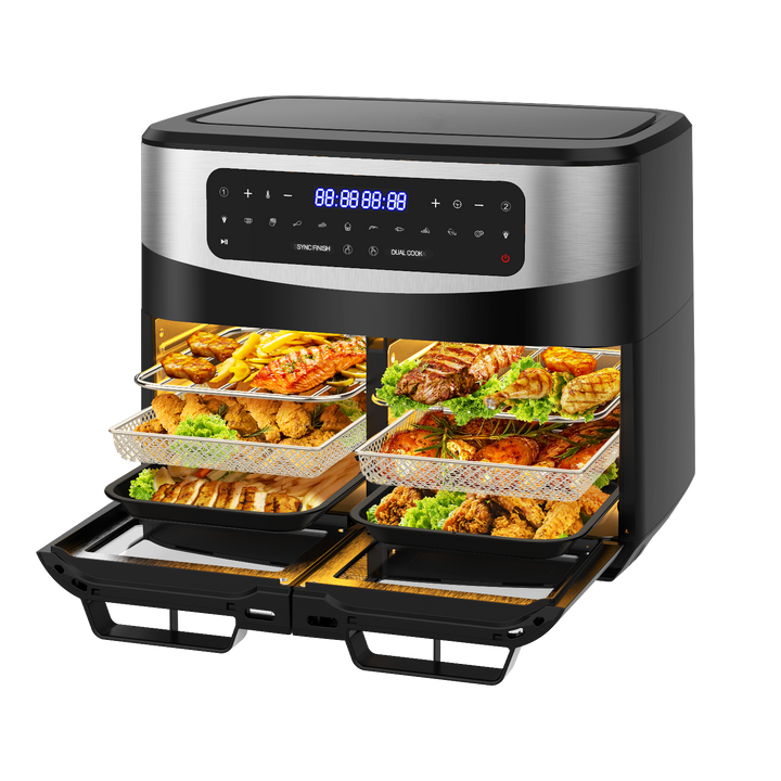 Freidora Sin Aceite Doble KDF5511D 12L, Freidora de Aire 2600 W