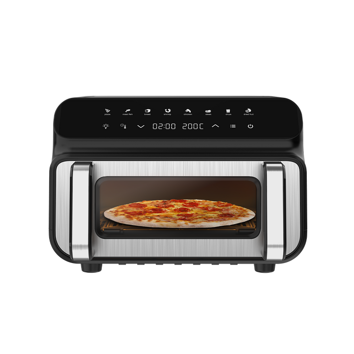 Freidora de Aire 2000W - 10L Freidora Sin Aceite con Ventana Visibl, Negro