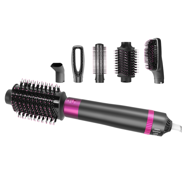 Cepillo Secador De Pelo, 5 En 1 Cepillo de Aire Caliente, 1000W