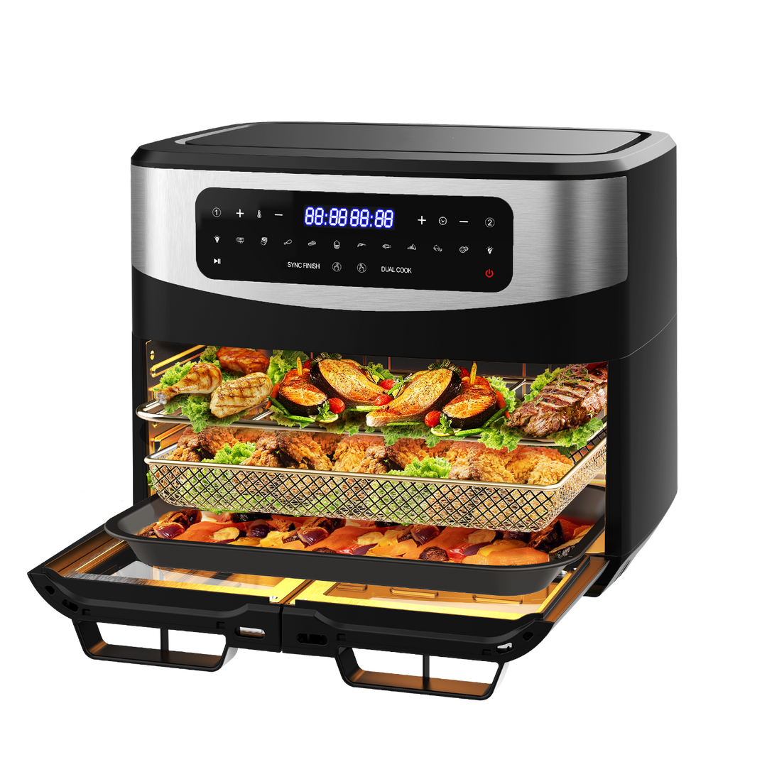 Freidora Sin Aceite Doble KDF5511D 12L, Freidora de Aire 2600 W