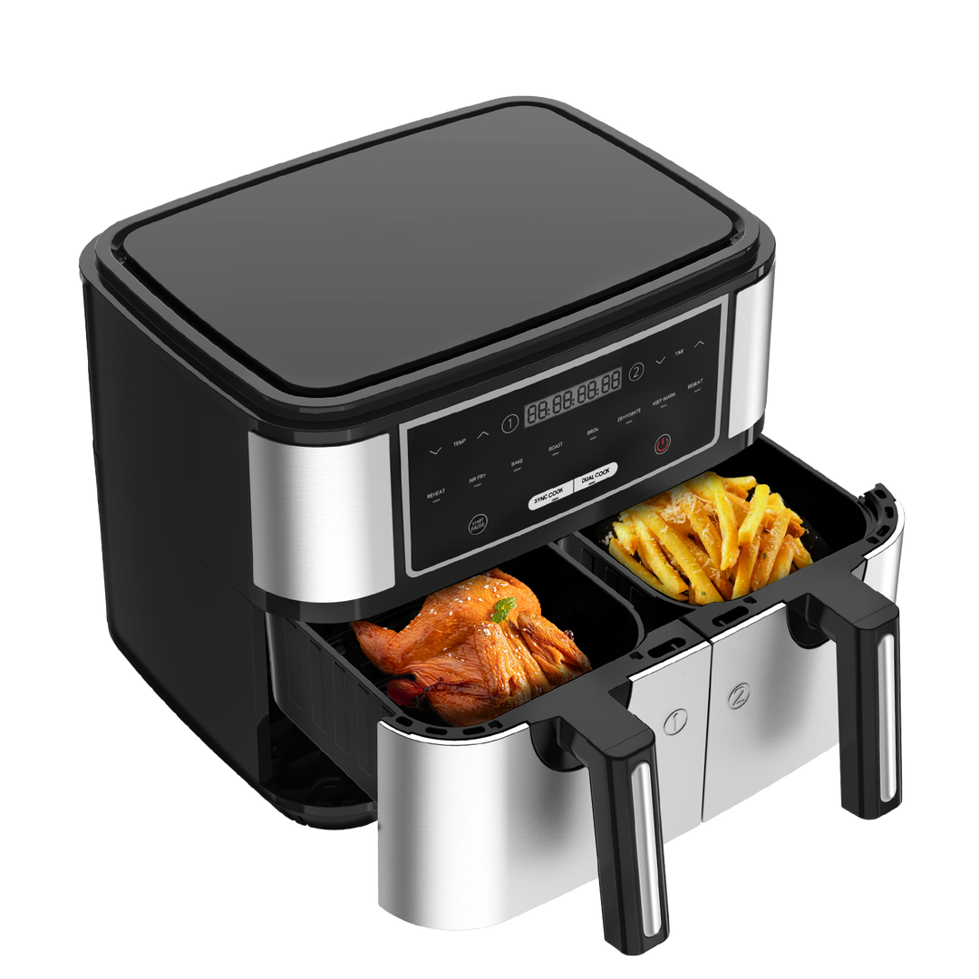 Freidora Sin Aceite Doble AF5515D 9L, Freidora de Aire 2600 W