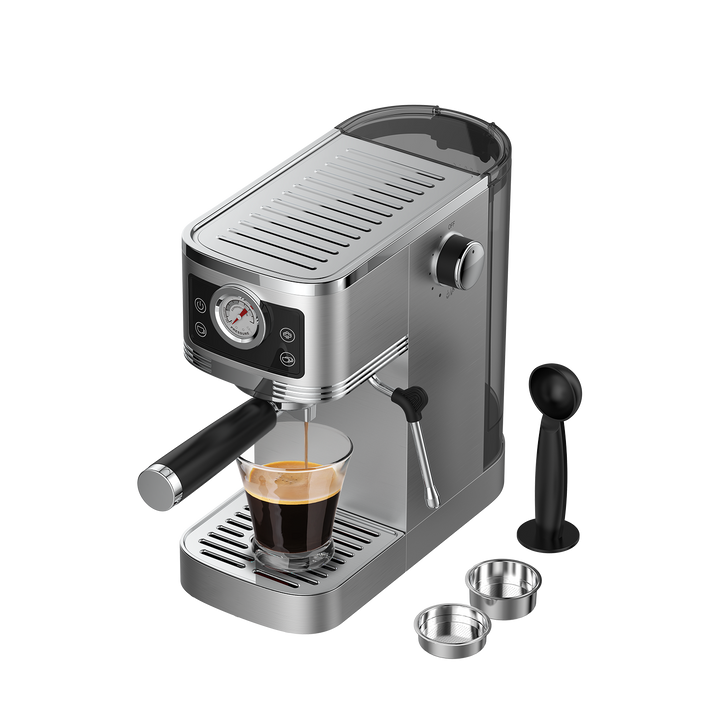 Espresso Machine CM1660B with Milk Foam Nozzle, Cafetera Superautomática 1350W