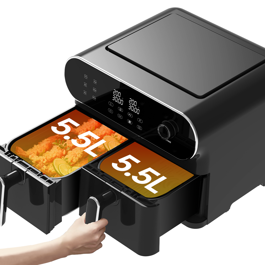 Freidora de Aire Dual Zone AFT11001A 11L – Airfryer 6 en 1, 1700 W