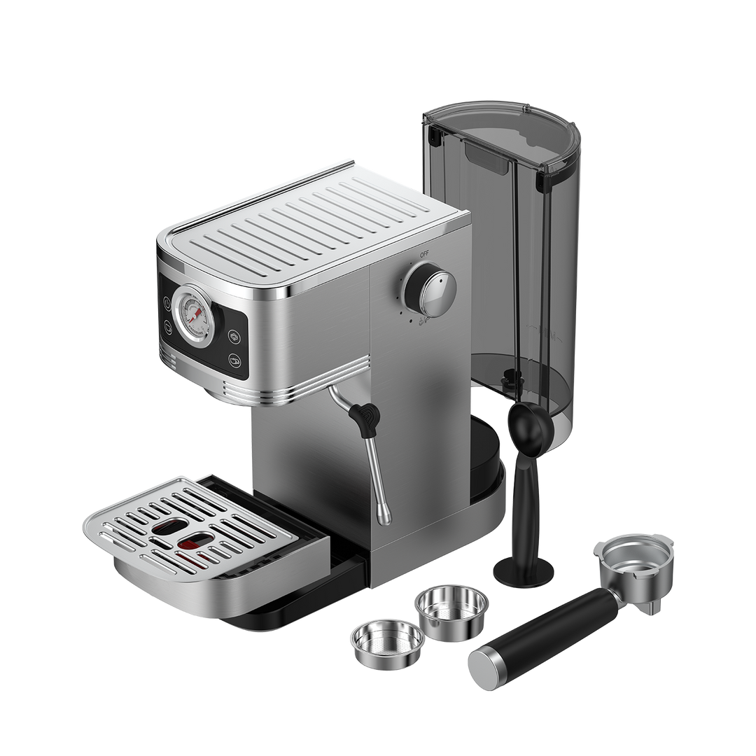 Espresso Machine CM1660B with Milk Foam Nozzle, Cafetera Superautomática 1350W