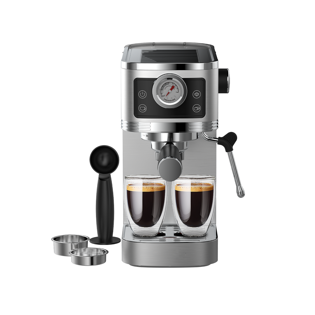 Espresso Machine CM1660B with Milk Foam Nozzle, Cafetera Superautomática 1350W