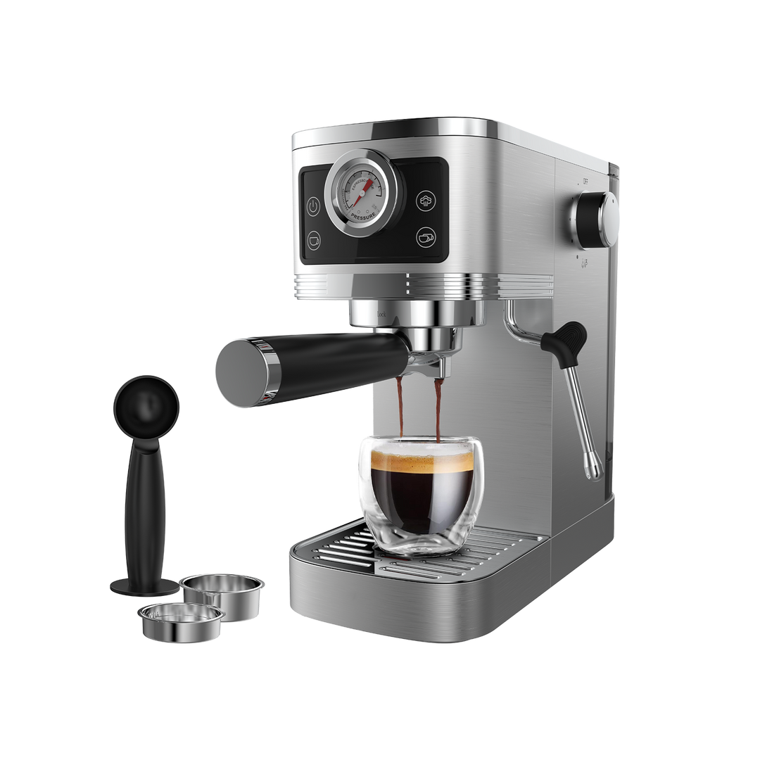 Espresso Machine CM1660B with Milk Foam Nozzle, Cafetera Superautomática 1350W
